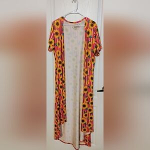 Crazy Train Sunflower Striped Dress - Pink and Yellow